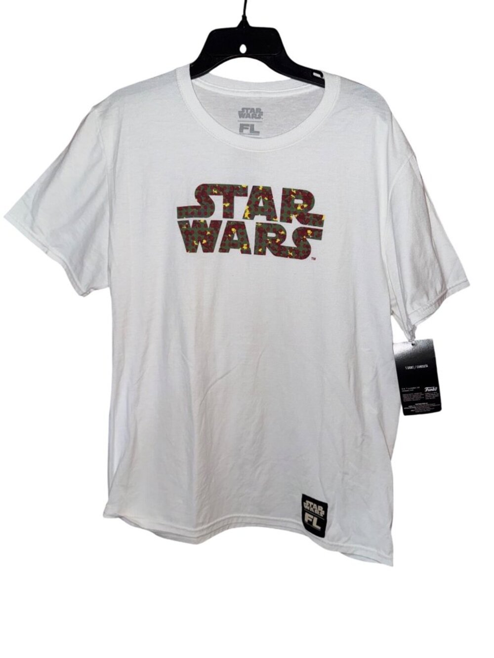 Star Wars White Graphic T-Shirt By Funko FL Mens L Cotton Blend New